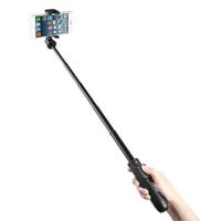 Selfie stick pequeño para celulares con base para trípode RadioShack 2607026 Negro